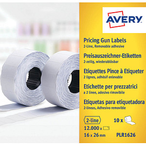 AVERY Zweckform Preisetiketten weiß permanent 26,0 x 16,0 mm, 10 Rollen