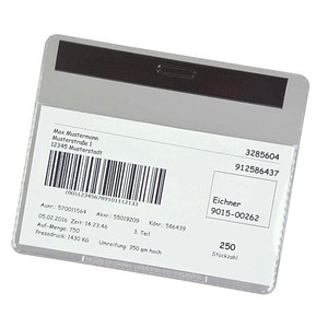 EICHNER Sichthüllen magnetisch DIN A7 quer transparent glatt, 100 St.