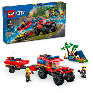 LEGO® City 60412 Feuerwehrgeländewagen mit Rettungsboot Bausatz