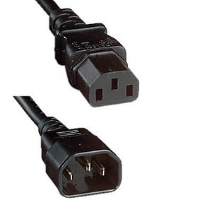 goobay Geräte C14/Geräte C13 Kabel Kaltgeräte-Verlängerungskabel 1,5 m schwarz, 1 St.