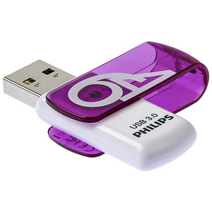 PHILIPS USB-Stick Vivid 3.0 lila, weiß 64 GB, 1 St.