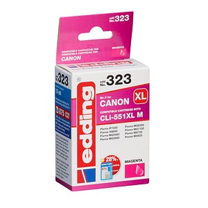 edding EDD-323 magenta Tintenpatrone ersetzt Canon CLI-551 XL edding EDD-323 magenta Tintenpatrone ersetzt Canon CLI-551 XL