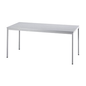 HAMMERBACHER Mehrzwecktisch lichtgrau rechteckig, Vierkantrohr grau, 160,0 x 80,0 x 72,0 cm