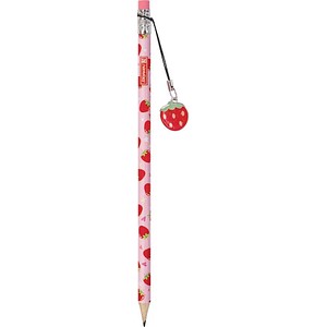 BRUNNEN Fruity Love Bleistift HB rosa/rot mit Radierer, 1 St.