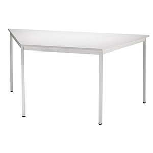 HAMMERBACHER Konferenztisch lichtgrau Trapezform, Vierkantrohr grau, 160,0 x 69,3 x 72,0 cm