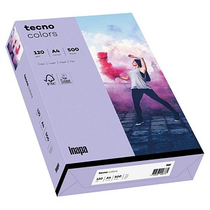 tecno Kopierpapier colors violett DIN A4 120 g/qm 250 Blatt tecno Kopierpapier colors violett DIN A4 120 g/qm 250 Blatt