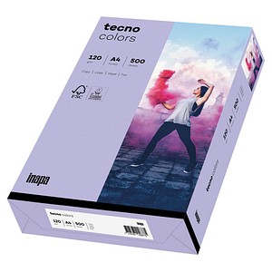 tecno Kopierpapier colors violett DIN A4 120 g/qm 250 Blatt tecno Kopierpapier colors violett DIN A4 120 g/qm 250 Blatt