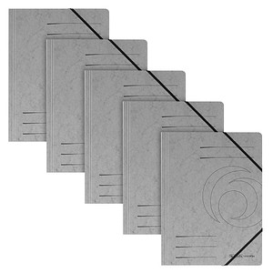 herlitz Eckspanner easy orga DIN A4 grau, 5 St.