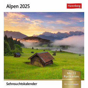 Harenberg Postkartenkalender Alpen 2025