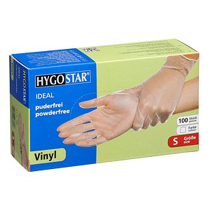 HYGOSTAR unisex Einmalhandschuhe IDEAL transparent Größe S 100 St.