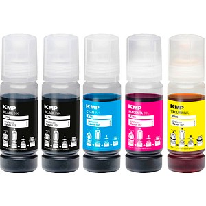 5 KMP E182V 2x schwarz, 1x cyan, 1x magenta, 1x gelb Tintenflaschen ersetzen EPSON 102/T03R14, 102/T03R24, 102/T03R34, 102/T03R44 5 KMP E182V 2x schwarz, 1x cyan, 1x magenta, 1x gelb Tintenflaschen ersetzen EPSON 102/T03R14, 102/T03R24, 102/T03R34, 102/T03R44