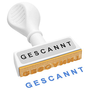 WEDO Textstempel "Gescannt" ohne Logo, 1 St.