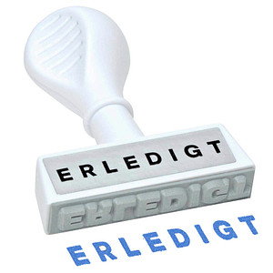WEDO Textstempel "Erledigt" ohne Logo, 1 St.