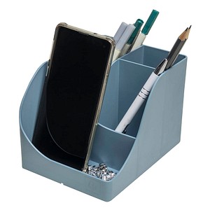 Exacompta Stiftehalter Pen Wave blaugrau Polystyrol 5 Fächer 11,0 x 12,0 x 16,0 cm