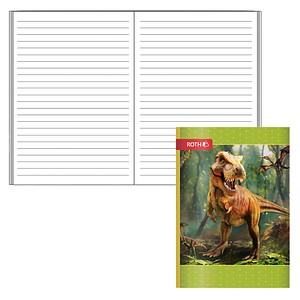 ROTH Schulheft T-Rex Welt Lineatur 51 liniert DIN A6 ohne Rand, 32 Blatt, 1 St.