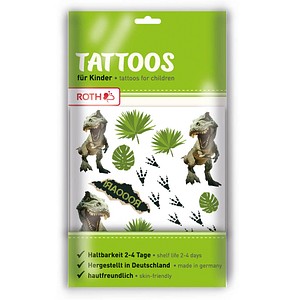 ROTH Klebetattoo Tyrannosaurus verschiedene Motive, 32 Etiketten