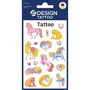 AVERY Zweckform Klebetattoo Pferde, 17 Etiketten