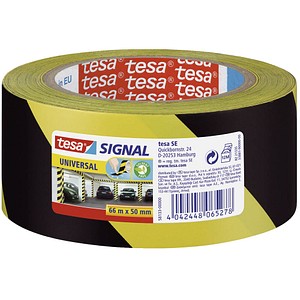 tesa Warnklebeband Signal UNIVERSAL schwarz/gelb 50,0 mm x 66,0 m 1 Rolle