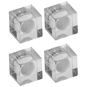 MAUL Magnete grau, Kunststoff 15x15x15 mm, 4 St.