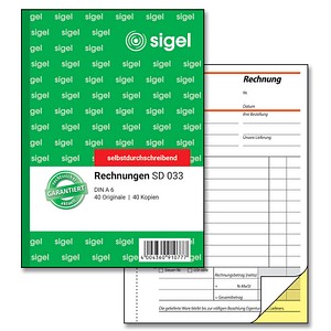 SIGEL Rechnung Formularbuch SD033, 1 St.
