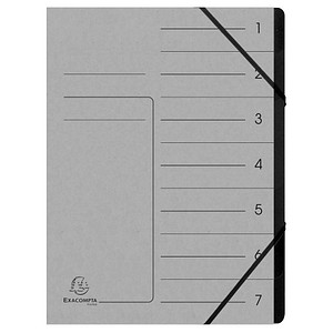 Exacompta Ordnungsmappen 7 Fächer grau, 1 St.