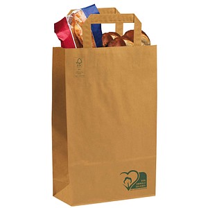 VP Papier-Tragetaschen braun 22,0 x 36,0 cm, 50 St.