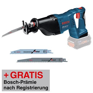 AKTION: BOSCH Professional GSA 18 V-LI Akku-Säbelsäge 18,0 V, ohne Akku mit Prämie nach Registrierung