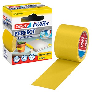tesa extra Power® Perfect Gewebeband gelb 38,0 mm x 2,75 m 1 Rolle