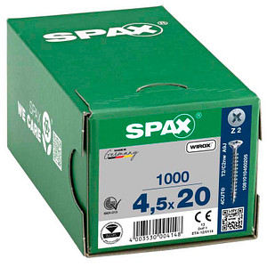 SPAX® Universalschrauben Z2 Senkkopf WIROX 20mm  x 4,5 mm, 1000 St.