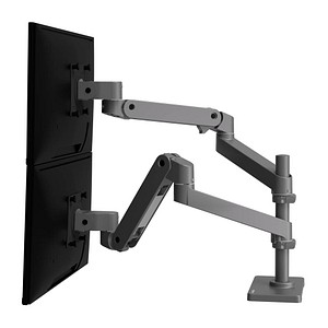 ergotron Monitor-Halterung LX Pro Dual Stacking 45-690-293 dunkelgrau für 2 Monitore, Tischbohrung, Tischklemme