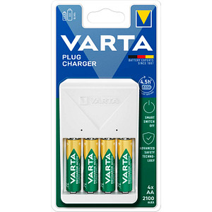 VARTA Plug Charger Akku-Schnellladegerät inkl. Akkus