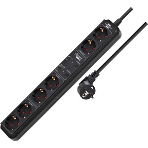 brennenstuhl Connect Eco-Line 6-fach Steckdosenleiste 1,5 cm schwarz