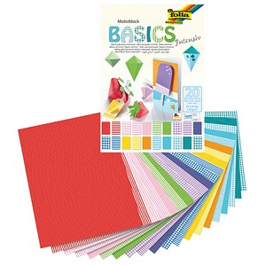 folia Motivblock BASICS INTENSIV farbsortiert 270 g/qm 1 Block