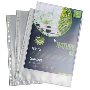 Exacompta Prospekthüllen Forever DIN A4+ transparent genarbt 0,09 mm, 50 St.