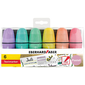 EBERHARD FABER pastell Mini Textmarker farbsortiert, 6 St.