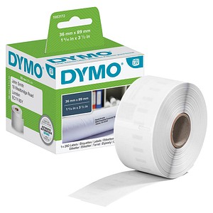 DYMO Etikettenrolle für Etikettendrucker 1983172 weiß, 36,0 x 89,0 mm, 1 x 260 Etiketten