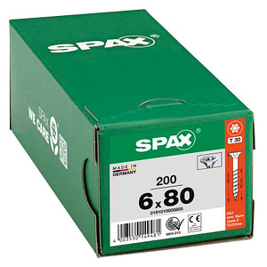 SPAX® Universalschrauben T30 Senkkopf WIROX 6 mm x 80 mm, 200 St.