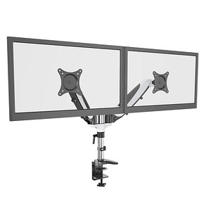 ergoleben Monitor-Halterung GS220TK EL0003 weiß, schwarz, silber für 2  Monitore, Tischklemme - Bürobedarf Thüringen