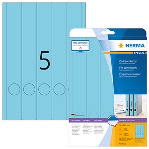 HERMA Ordneretiketten 5133 blau, 20 Blatt