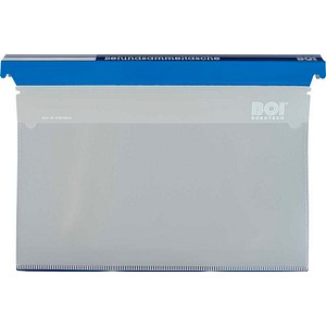 BOI Patienten-Dokumentations-Hängemappe Kunststoff blau DIN A4 1x 2 Ringe, Q-Mechanik, 10 St.
