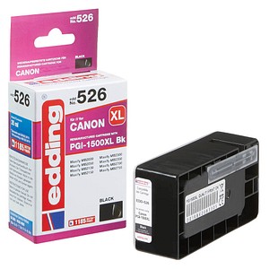 edding EDD-526  schwarz Druckerpatrone kompatibel zu Canon PGI-1500 XL BK