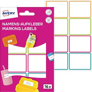 AVERY Zweckform Namensetiketten farbsortiert 48,0 x 34,0 mm, 16 St.