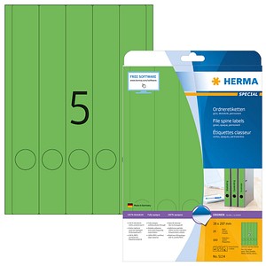 HERMA Ordneretiketten 5134 grün, 20 Blatt