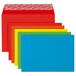 ELCO Briefumschläge DIN C6 ohne Fenster farbsortiert haftklebend 20 St.