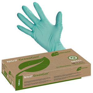 Meditrade® unisex Einmalhandschuhe Nitril® GreenGen® grün Größe S 100 St.