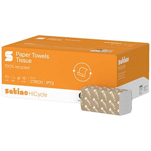 Satino Papierhandtücher 278509 HiCycle Zick-Zack-Falzung 2-lagig 3.200 Tücher