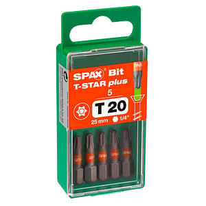 5 SPAX® T20 T-STAR  Plus Bits, 5 St.