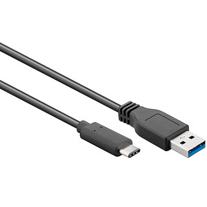 goobay USB C/USB 3.0 A Kabel 2,0 m schwarz