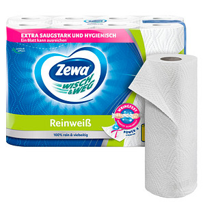 Zewa Küchenrollen WISCH&WEG Reinweiss 2-lagig, 8 Rollen