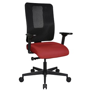 Topstar Bürostuhl Sitness Open X (N) Deluxe mit Schiebesitz, OX30WTW2 T210 Stoff rot, Gestell schwarz
